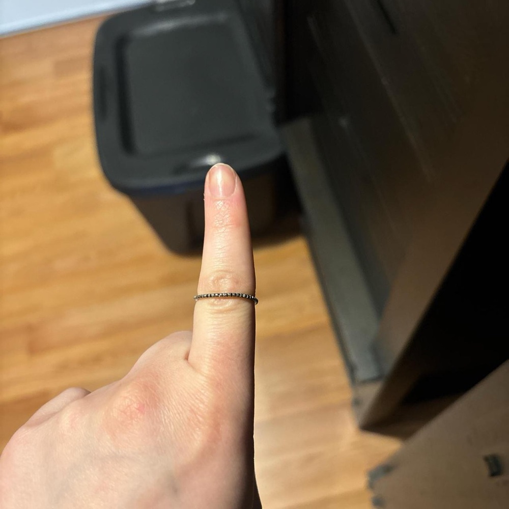 Delicate Thin Stacking Ring in Silver Tone
